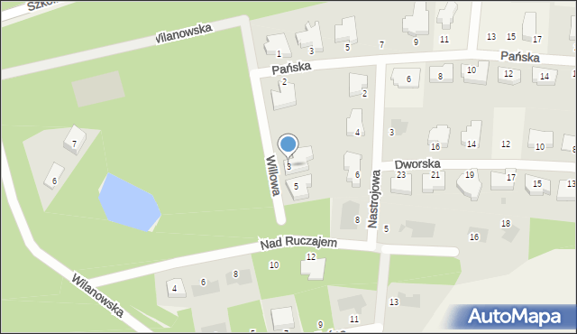 Bezrzecze, Willowa, 3, mapa Bezrzecze