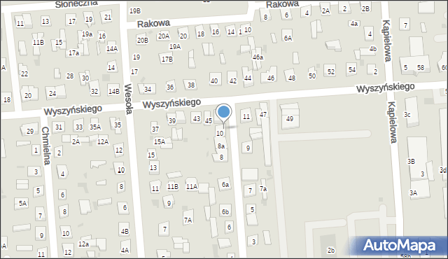 Biała Podlaska, Widok, 10a, mapa Białej Podlaskiej