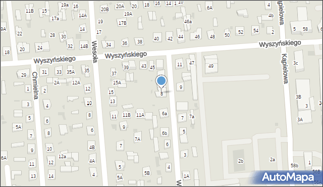 Biała Podlaska, Widok, 8, mapa Białej Podlaskiej