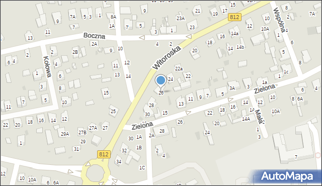 Biała Podlaska, Witoroska, 26, mapa Białej Podlaskiej