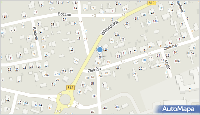 Biała Podlaska, Witoroska, 28, mapa Białej Podlaskiej