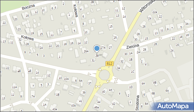 Biała Podlaska, Witoroska, 29, mapa Białej Podlaskiej