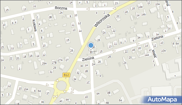 Biała Podlaska, Witoroska, 30, mapa Białej Podlaskiej