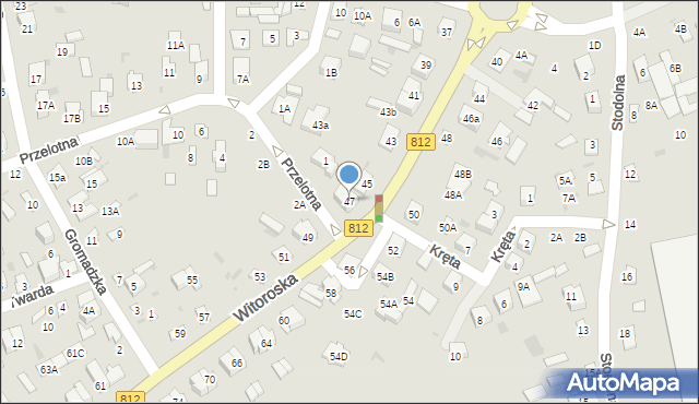 Biała Podlaska, Witoroska, 47, mapa Białej Podlaskiej