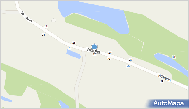 Białobrzegi, Wiślana, 22, mapa Białobrzegi