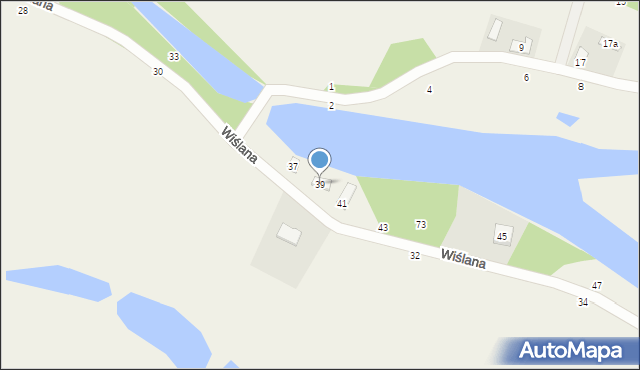Białobrzegi, Wiślana, 39, mapa Białobrzegi