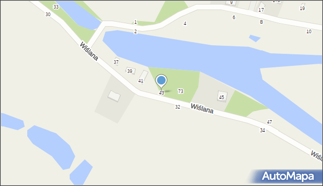Białobrzegi, Wiślana, 43, mapa Białobrzegi