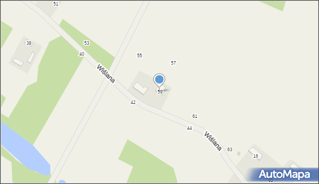 Białobrzegi, Wiślana, 59, mapa Białobrzegi
