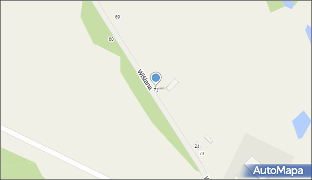 Białobrzegi, Wiślana, 71, mapa Białobrzegi