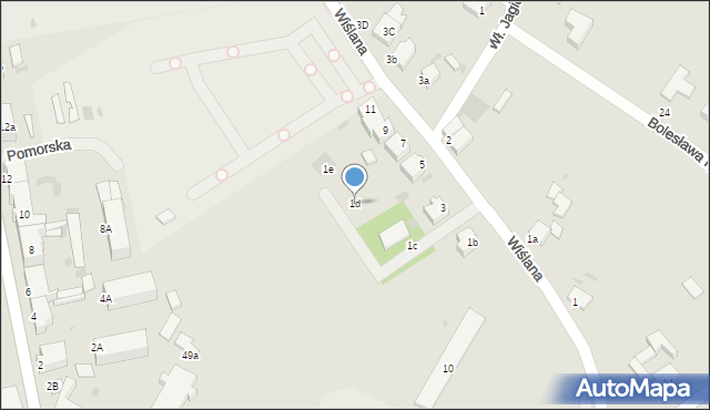Białogard, Wiślana, 1d, mapa Białogard