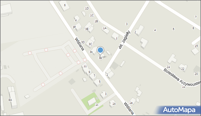 Białogard, Wiślana, 3a, mapa Białogard