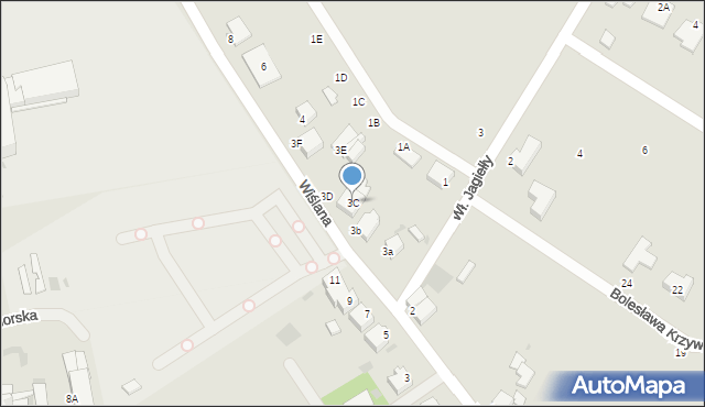 Białogard, Wiślana, 3C, mapa Białogard