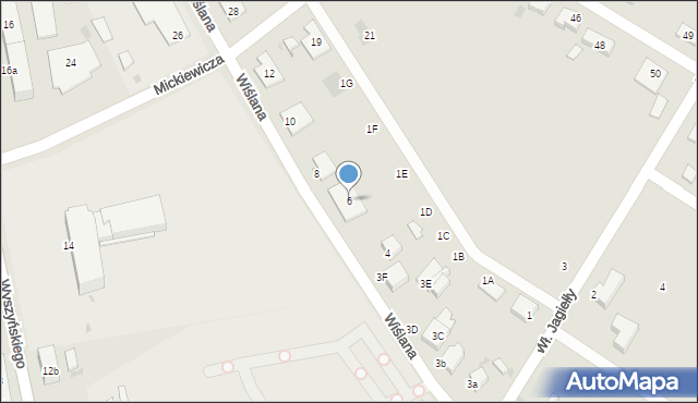 Białogard, Wiślana, 6, mapa Białogard