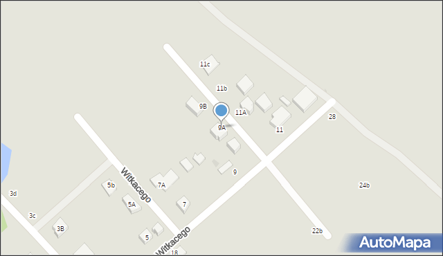 Białogard, Witkacego Stanisława, 9A, mapa Białogard