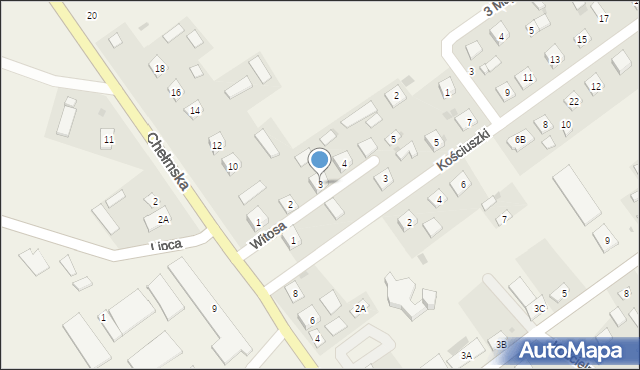 Białopole, Witosa Wincentego, 3, mapa Białopole