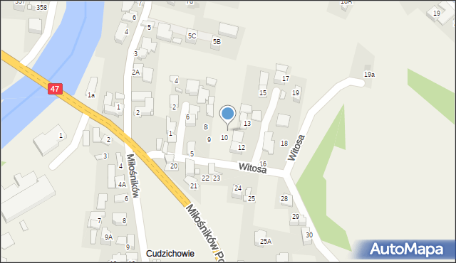 Biały Dunajec, Witosa Wincentego, 11, mapa Biały Dunajec