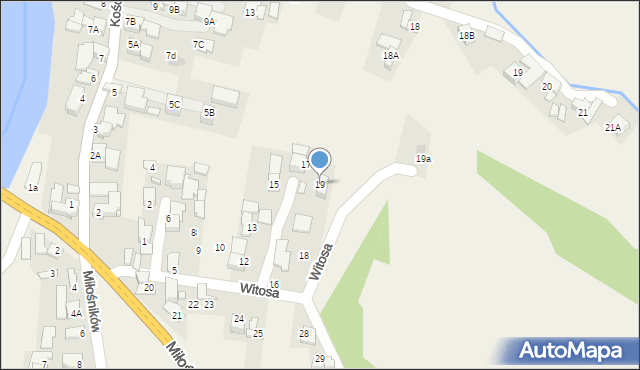 Biały Dunajec, Witosa Wincentego, 19, mapa Biały Dunajec