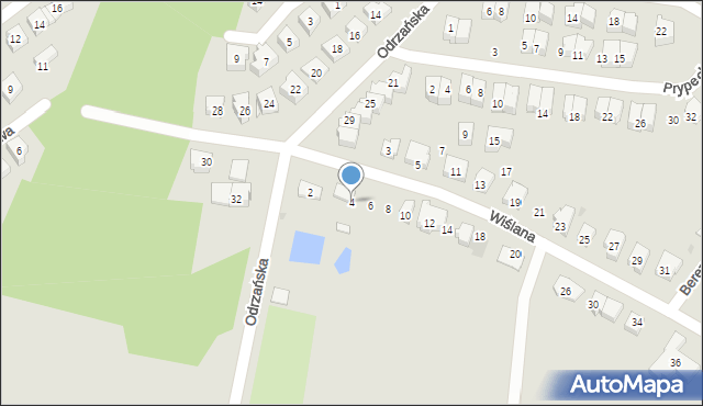 Białystok, Wiślana, 4, mapa Białegostoku