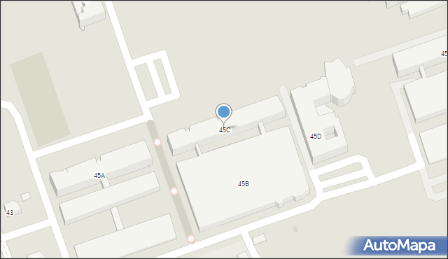 Białystok, Wiejska, 45C, mapa Białegostoku