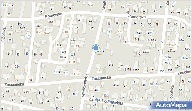 Białystok, Wielkopolska, 14, mapa Białegostoku