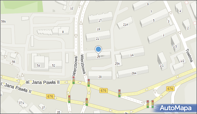 Białystok, Wierzbowa, 25, mapa Białegostoku