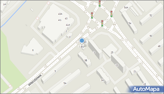 Białystok, Wierzbowa, 3/1, mapa Białegostoku