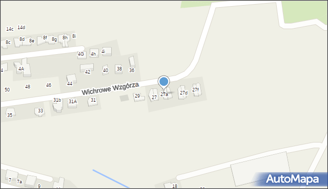 Bibice, Wichrowe Wzgórza, 27a, mapa Bibice