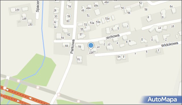 Bibice, Widokowa, 14A, mapa Bibice