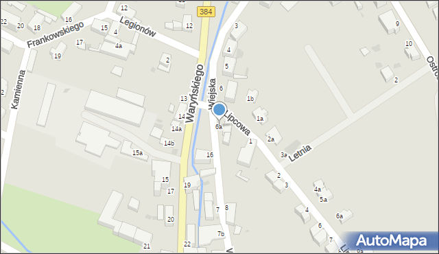 Bielawa, Wiejska, 6a, mapa Bielawa
