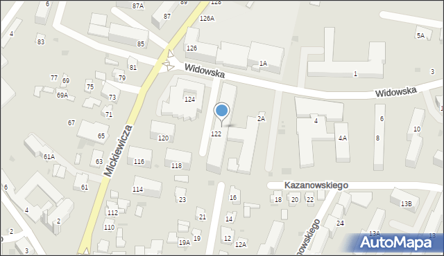 Bielsk Podlaski, Widowska, 2, mapa Bielsk Podlaski