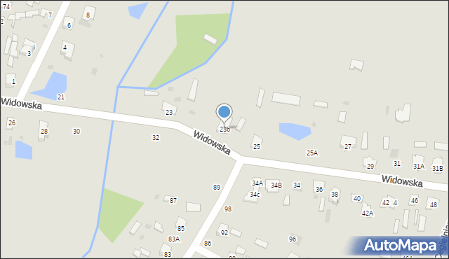 Bielsk Podlaski, Widowska, 23b, mapa Bielsk Podlaski