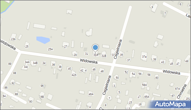 Bielsk Podlaski, Widowska, 31A, mapa Bielsk Podlaski
