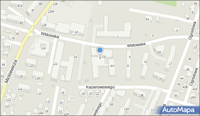 Bielsk Podlaski, Widowska, 4, mapa Bielsk Podlaski