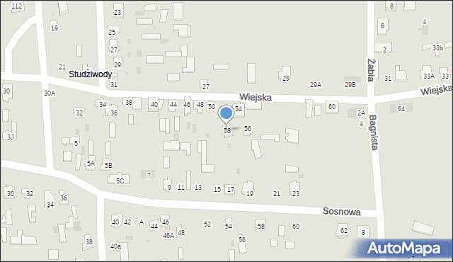 Bielsk Podlaski, Wiejska, 58, mapa Bielsk Podlaski