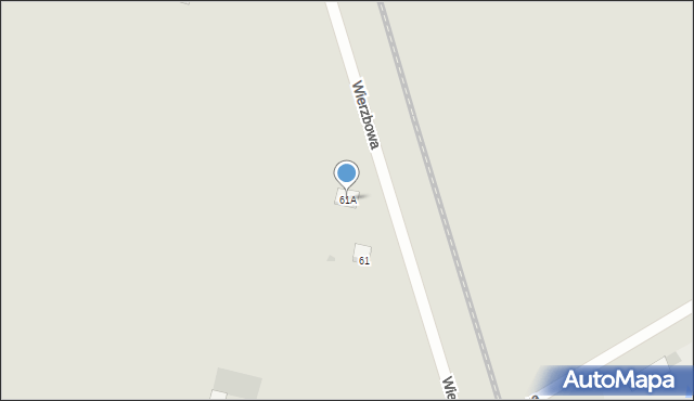 Bielsk Podlaski, Wierzbowa, 61A, mapa Bielsk Podlaski