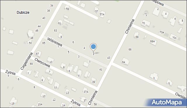 Bielsk Podlaski, Wiśniowa, 2, mapa Bielsk Podlaski