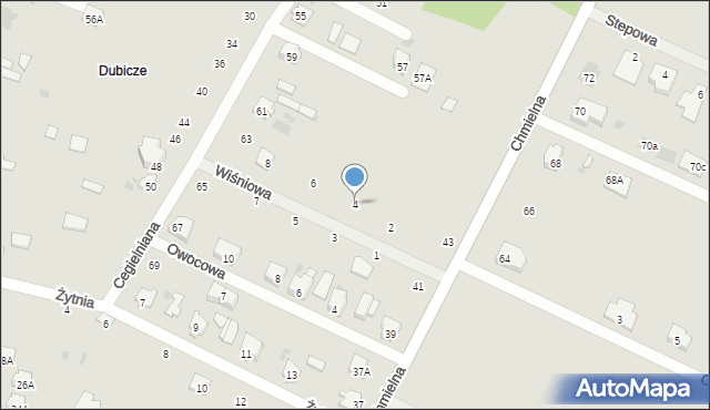 Bielsk Podlaski, Wiśniowa, 4, mapa Bielsk Podlaski