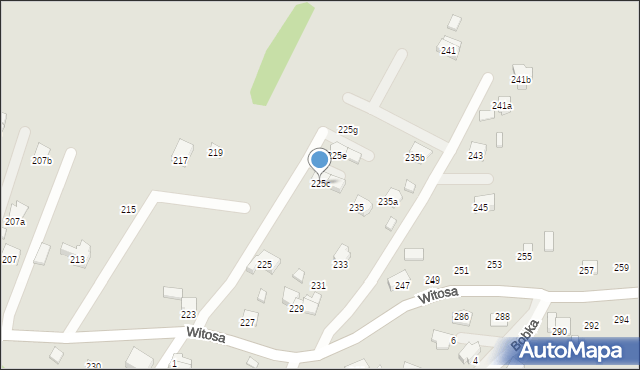 Bielsko-Biała, Witosa Wincentego, 225c, mapa Bielsko-Białej