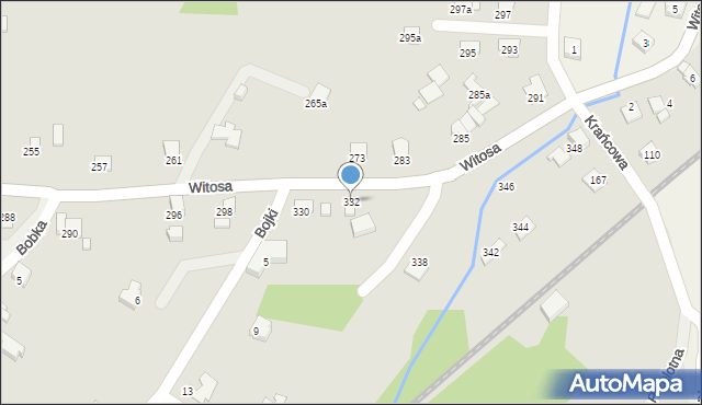 Bielsko-Biała, Witosa Wincentego, 332, mapa Bielsko-Białej