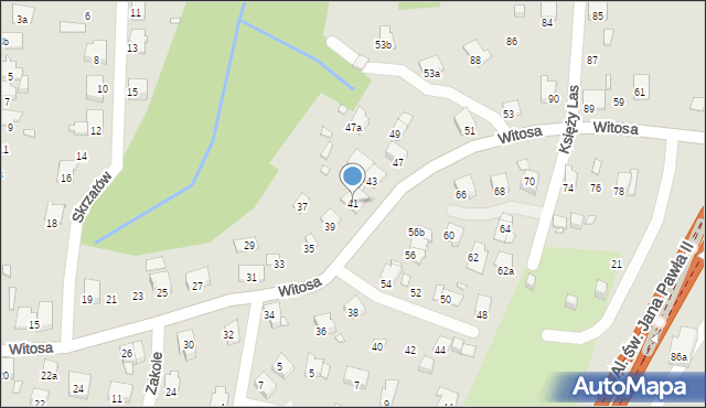Bielsko-Biała, Witosa Wincentego, 41, mapa Bielsko-Białej