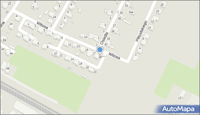 Bierutów, Witosa Wincentego, 19, mapa Bierutów