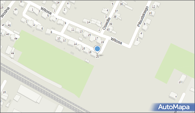 Bierutów, Witosa Wincentego, 20, mapa Bierutów