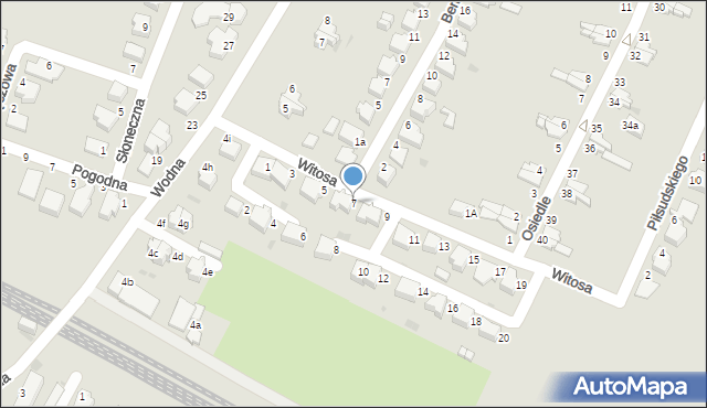 Bierutów, Witosa Wincentego, 7, mapa Bierutów