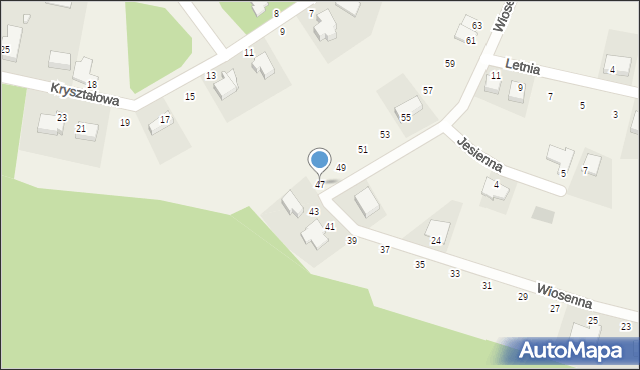 Bilcza, Wiosenna, 47, mapa Bilcza