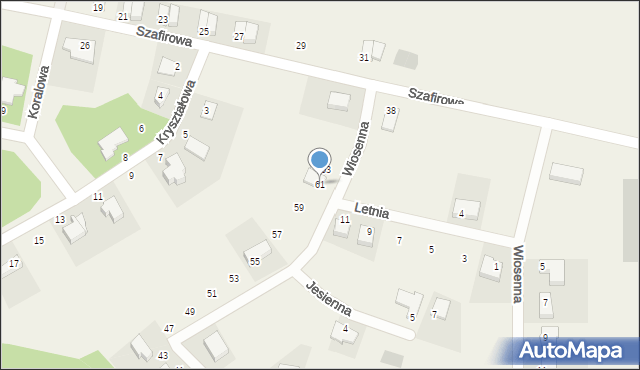 Bilcza, Wiosenna, 61, mapa Bilcza