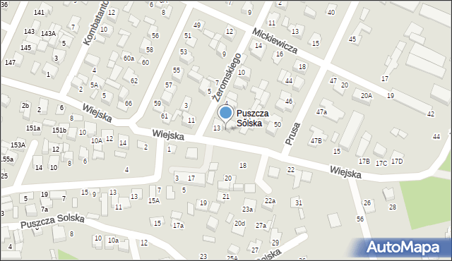 Biłgoraj, Wiejska, 13a, mapa Biłgoraj