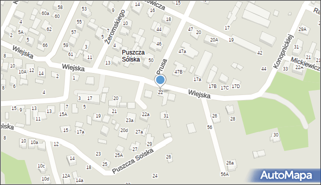 Biłgoraj, Wiejska, 22, mapa Biłgoraj