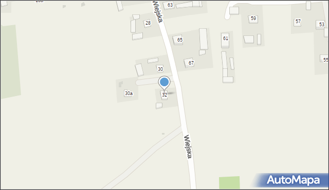 Biskupice, Wiejska, 32, mapa Biskupice