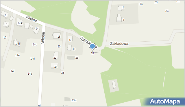 Biskupice, Witosa Wincentego, 34, mapa Biskupice