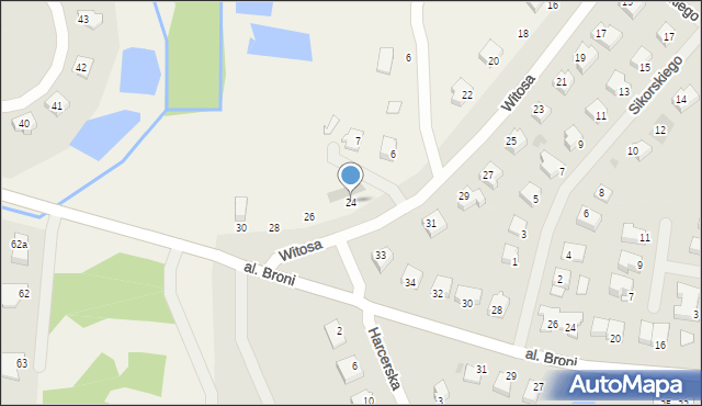 Biskupiec, Witosa Wincentego, 24, mapa Biskupiec